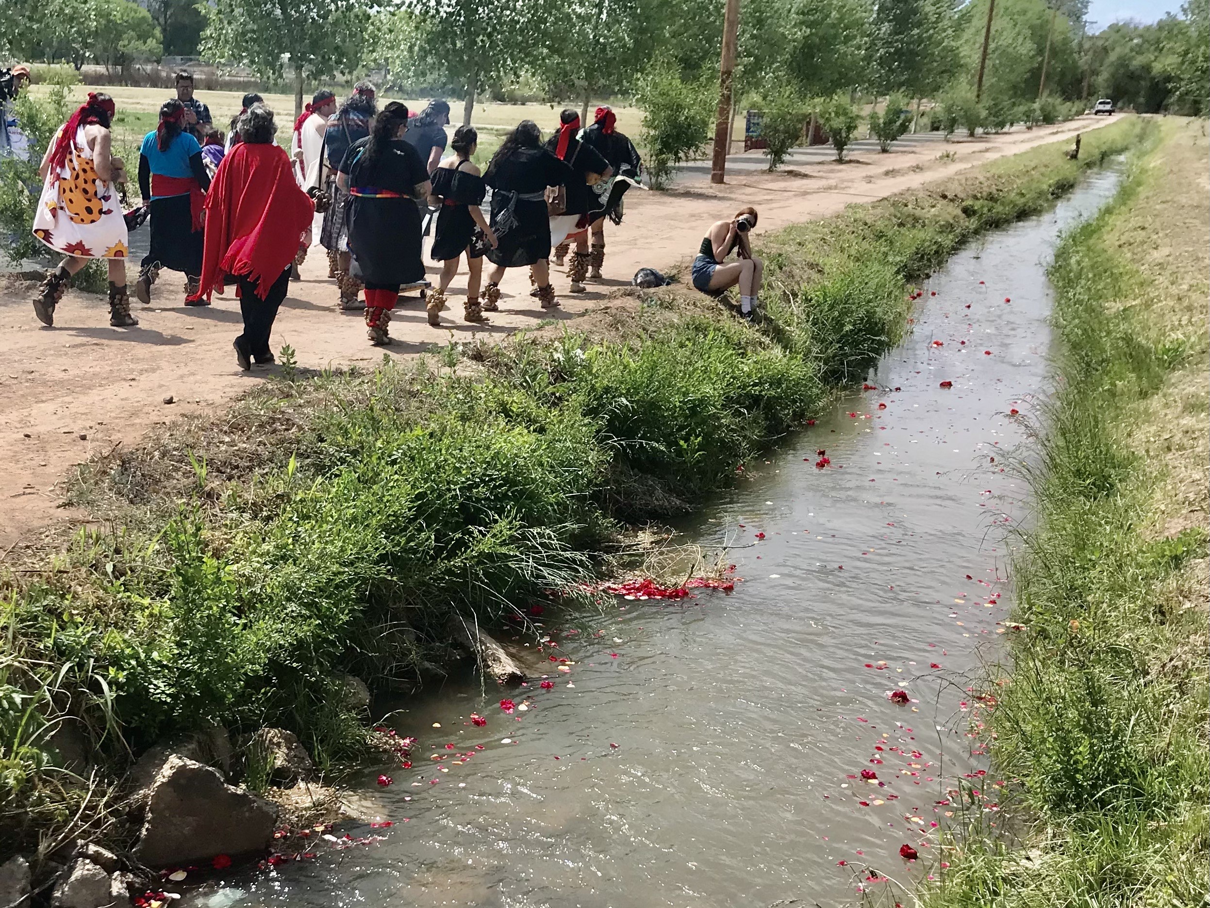 Community members honor the patron saints of farming and drought